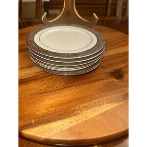 Vintage Chatham Fine China Platinum Rimmed  Bread & Butter Plates A Set Of 7